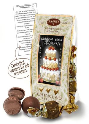 Chokladpraliner Världens bästa fröken - gott och onödigt vetande