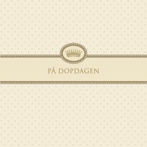 Kort "På Dopdagen"(cremefärgad)