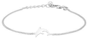 Silverarmband med delfin