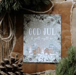 *FÖRBOKAS* Kort "God Jul & Gott Nytt År" - Majas lyktor/ Barncancerfonden
